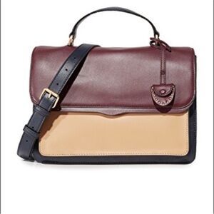 Two-Tone Leather Satchel